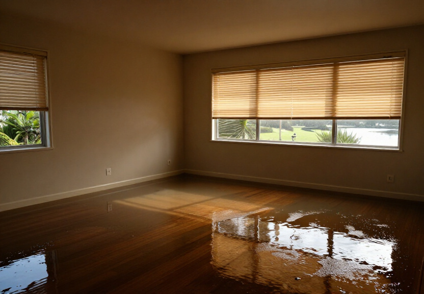 Commercial warehouse in Potts Hill with standing water in storage area